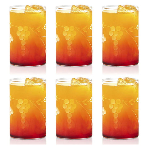 Borosil Berry Glass Tumbler Medium Set Of 6 Pcs 295 ml BVS6BER295T 