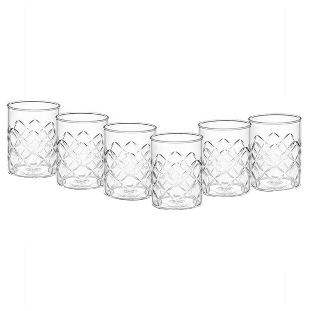 Borosil Crown Whiskey Glass Tumbler Set Of 6 Pcs 350 ml BV430120T61