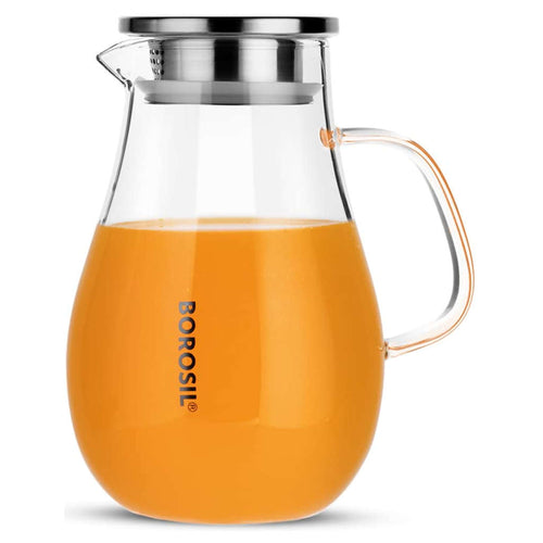 Borosil Vision Juice & Water Glass Jug With Steel Lid 1.75 Litre BVJUG90219L 