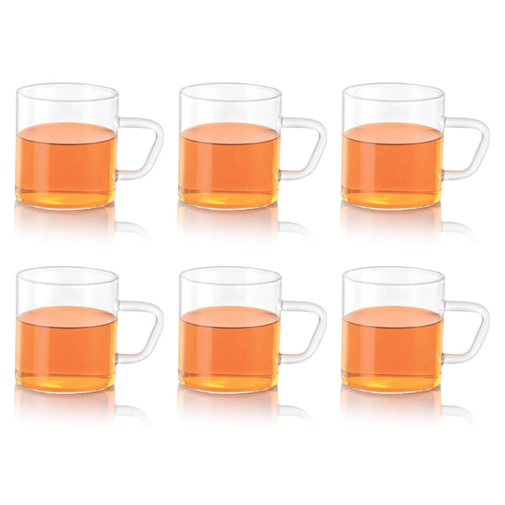 Borosil Vision Classic Glass Mug Set Of 6 Pcs 190 ml BV430112098 