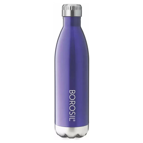 Borosil Bolt Stainless Steel Water Bottle 750 ml Trans Blue FGBOL0750BL 