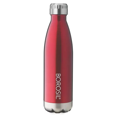 Borosil Bolt Stainless Steel Water Bottle 1000 ml Trans Red FGBOL1000RD 
