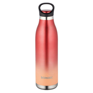 Borosil Stainless Steel Vacuum Insulated Water Bottle 700 ml ColourCrush Red BT0700RED404 