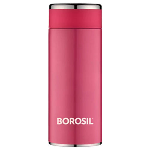 Borosil Travelsmart Vacuum Insulated Stainless Steel Water Bottle 200 ml Pink BT200PK115 