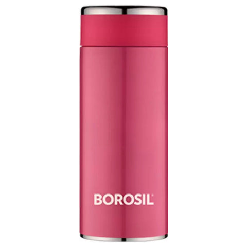 Borosil Travelsmart Vacuum Insulated Stainless Steel Water Bottle 200 ml Pink BT200PK115 