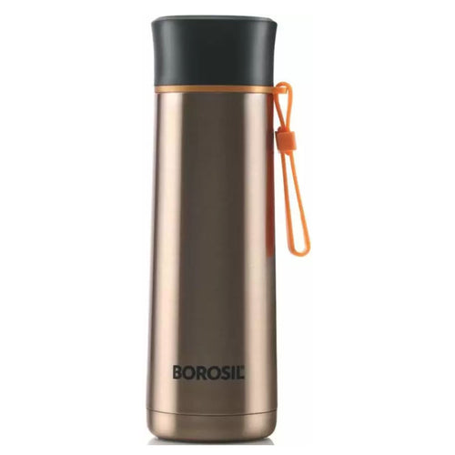 Borosil Sprint Stainless Steel Flask Water Bottle 400 ml Golden BT400GLD105 