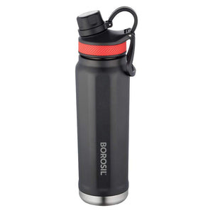 Borosil SportSip Stainless Steel Water Bottle 710 ml Black BT0710BLK403 