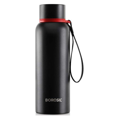 Borosil Trek Stainless Steel Water Bottle 500 ml Black BT500BLK102 