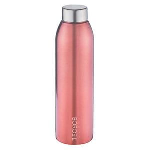 Borosil EasySip Stainless Steel Water Bottle 750 ml Pink BSW750SS12 