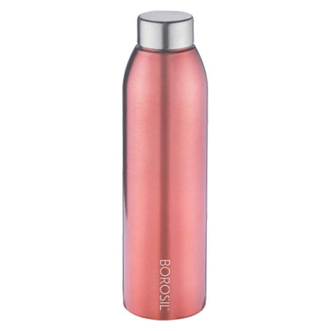 Borosil EasySip Stainless Steel Water Bottle 750 ml Pink BSW750SS12 