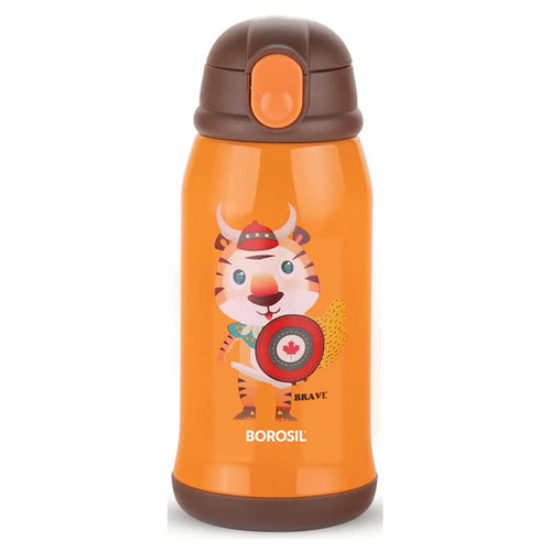 Borosil Tigry Kids Sipper Water Bottle 500 ml KBT500ORE16 