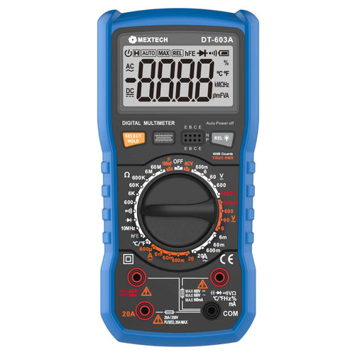 Mextech 3⅚ Digits True RMS Digital Multimeter 2000V AC/DC DT603A 