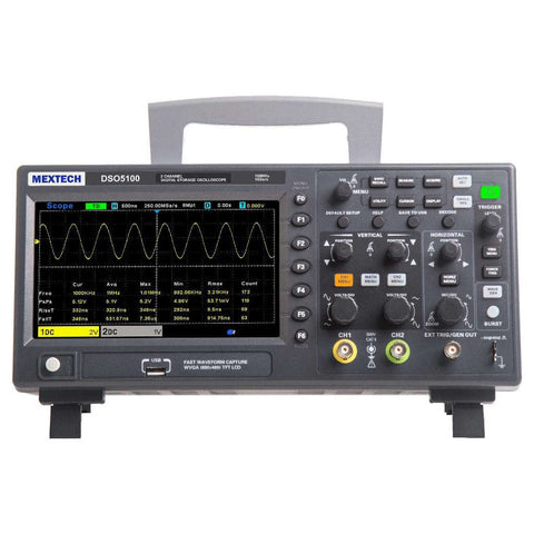 Mextech Digital Storage Oscilloscope 30 MHZ DSO5100 