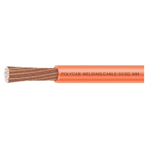 Polycab 50 Sqmm 1 Core Orange Copper Flexible Welding Cable 110V 400A 