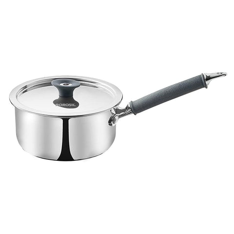 Borosil Cookfresh Triply Sauce Pan Silicone Handle With Lid 18 cm CFTPSPWL1807 