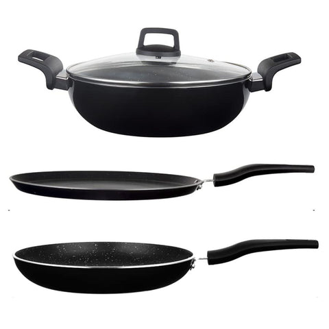 Borosil Granito Nonstick Cookware Set Of 4 NSCET4GR15 