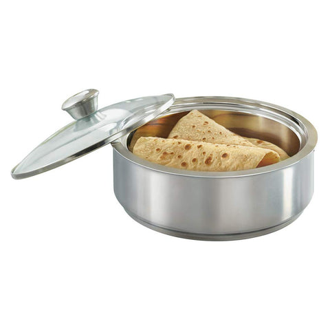 Borosil Servefresh Roti Server Casserole 1.1 Litre SF1150GLRS11 