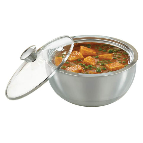 Borosil Servefresh Stainless Steel Curry Server Casserole 2700 ml SF2700GLCS14 