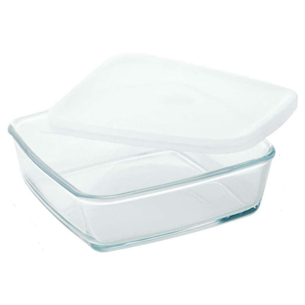 Borosil Square Baking Dish With Plastic Lid 500 ml IH22DH14150