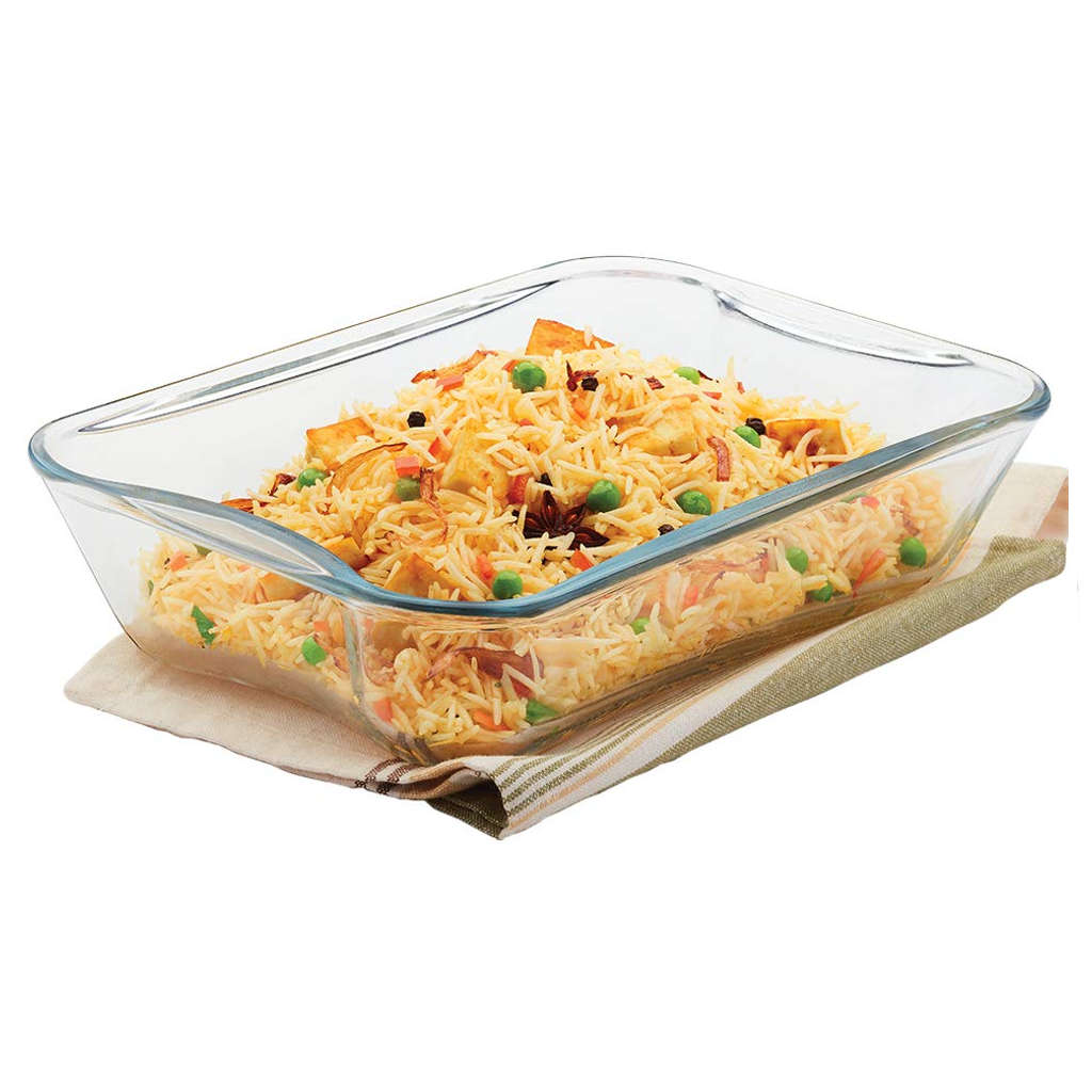 Borosil EasyGrip Rectangular Baking Dish 2.5 Litre IH22RCR7225