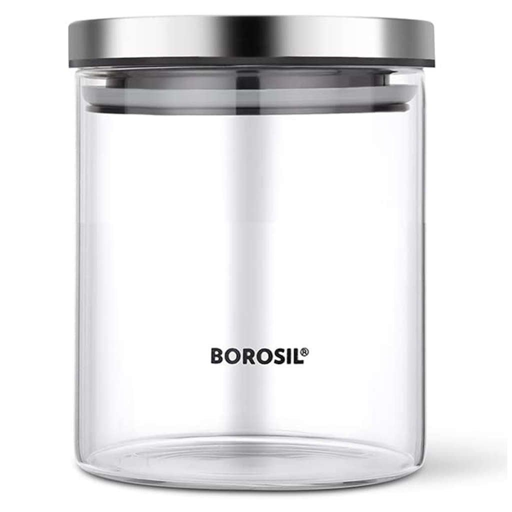 Borosil Classic Glass Storage Jar 600 ml BCLJR960600