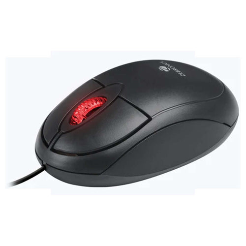 Zebronics Zeb-Rise Wired USB Optical Mouse With 3 Buttons Black 