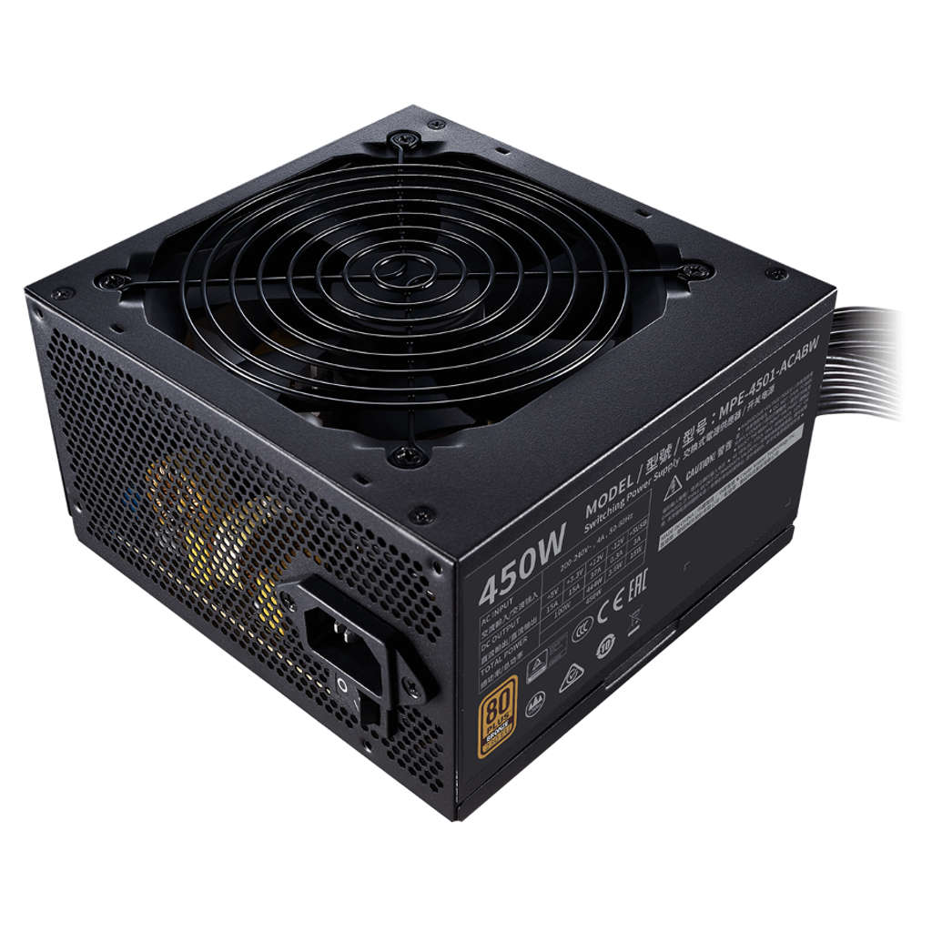 Cooler Master Bronze V2 MWE 450 Power Supply HDB Fan 120mm MPE-4501-ACABW-BIN