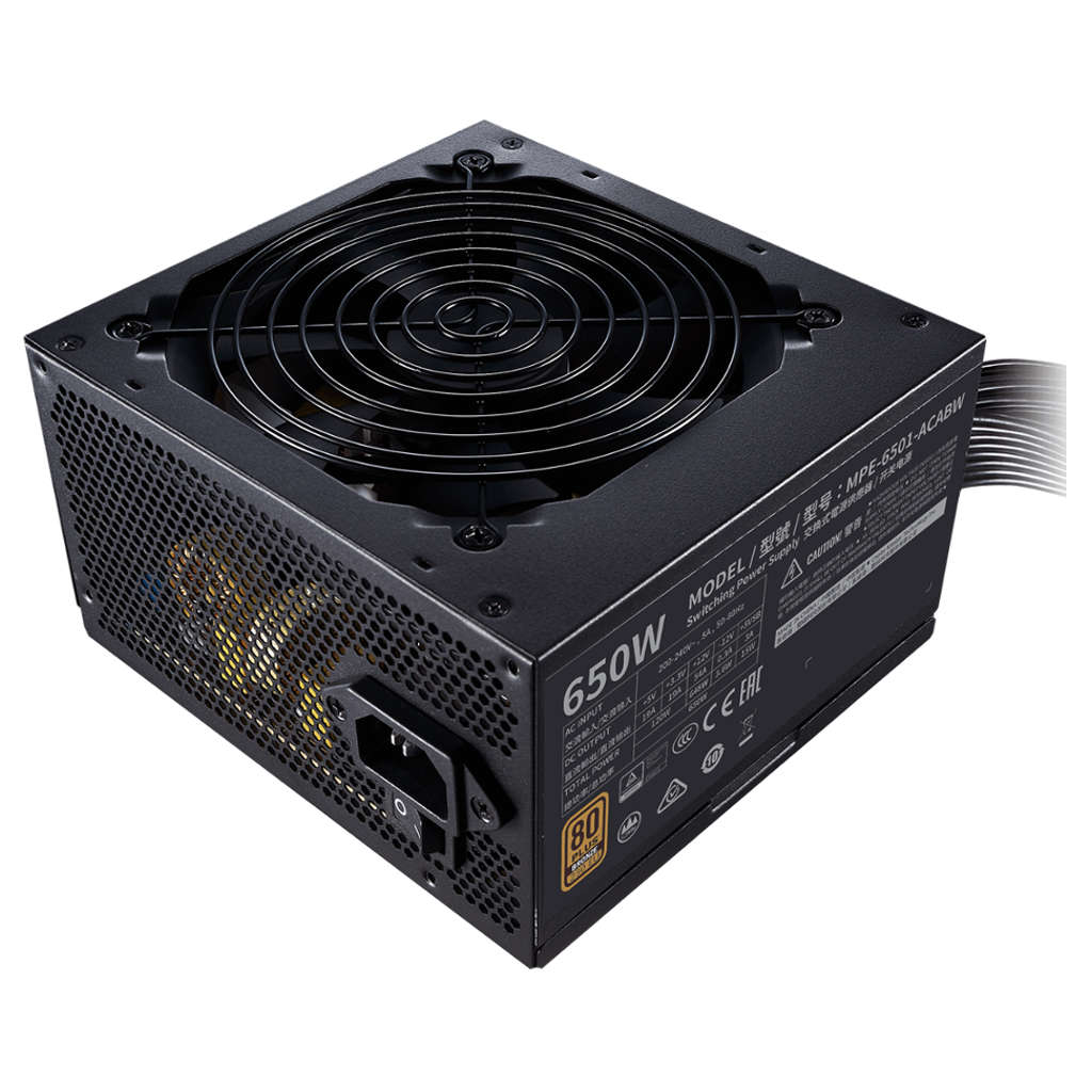 Cooler Master Bronze V2 MWE 650 Power Supply HDB Fan 120mm MPE-6501-ACABW-BIN
