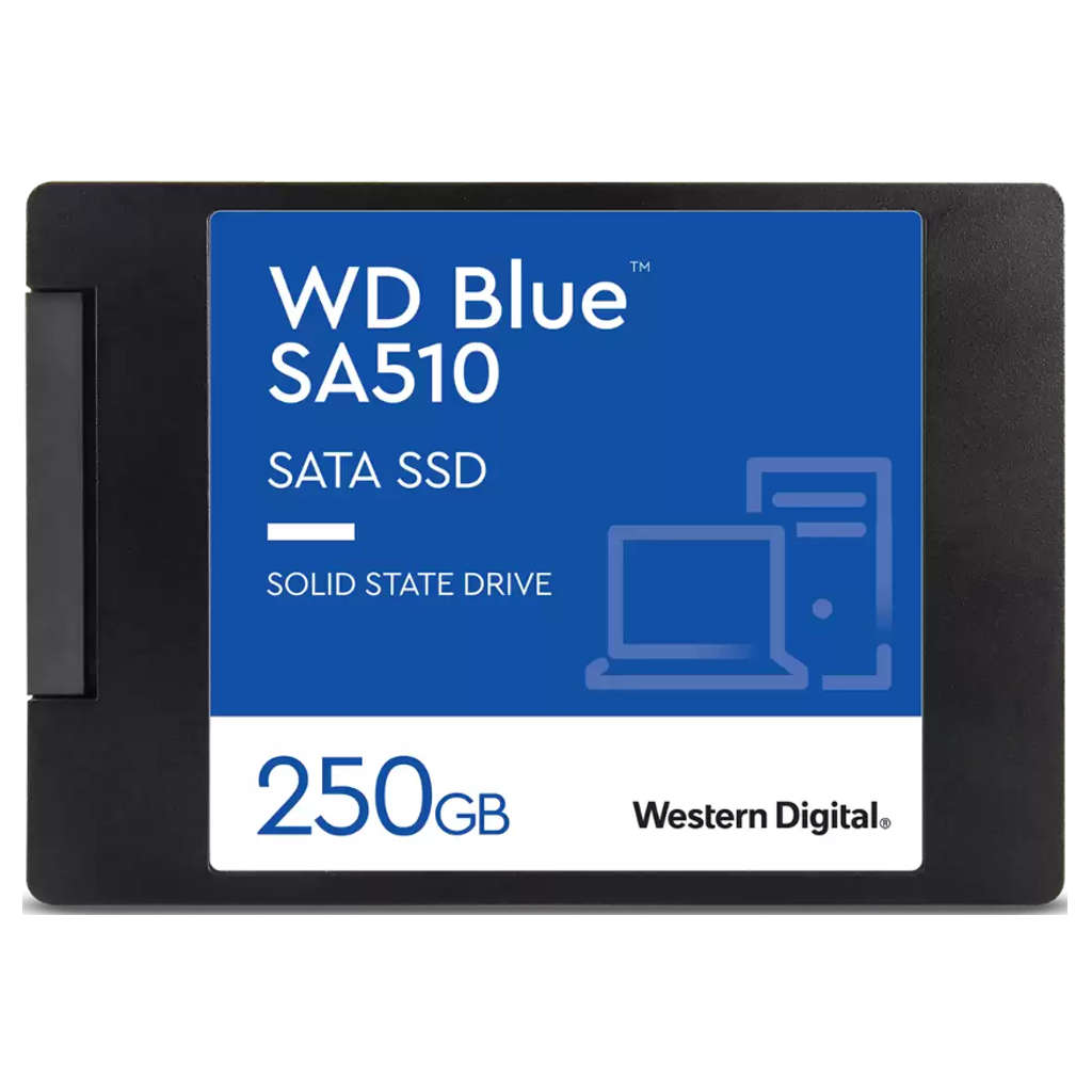 WD Blue SA510 SATA Internal Solid State Drive 250GB 2.5”/7mm Up to 555MB/s WDS250G3B0A 