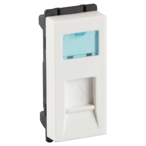 Crabtree Murano Telephone Socket RJ11 1 Module White ACUKNWW111 