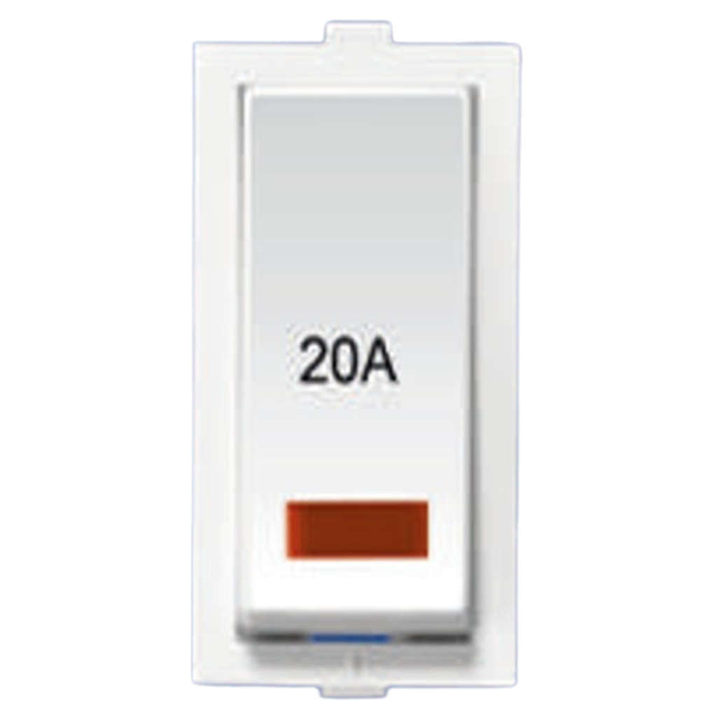 Buy Orbit Express Modular Series Dimple 20A 1 Way Switch With Indicator ...