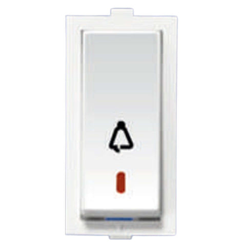 Orbit Express Modular Series Dimple 10A Bell Push Switch With Indicator 1 Module White 4008 