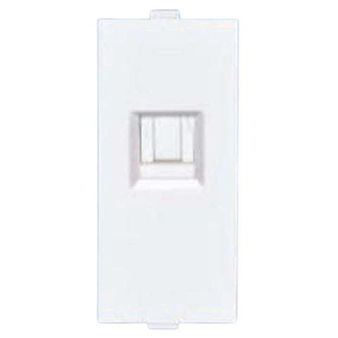 Orbit Express Modular Series CAT6 Computer Jack With Shutter 1 Module White 1427-A 