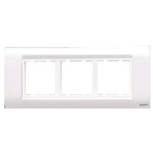 Orbit Express Modular Series Metal Box Cover Plate 6 Module White 1505 
