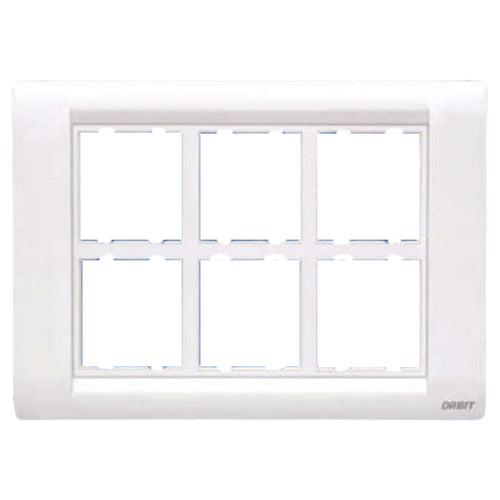 Orbit Express Modular Series Metal Box Cover Plate 12 Module White 1508 
