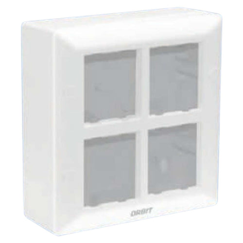 Orbit Express Modular Series Square Gang Box 8 Module White 1566 