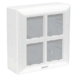 Orbit Express Modular Series Square Gang Box 8 Module White 1566 