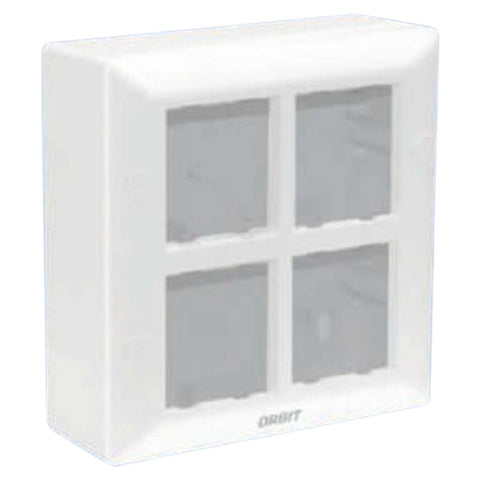 Orbit Express Modular Series Square Gang Box 8 Module White 1566 