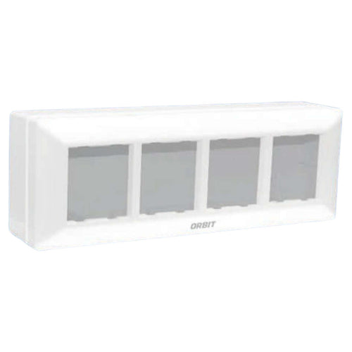 Orbit Express Modular Series Horizontal Gang Box 8 Module White 1567 