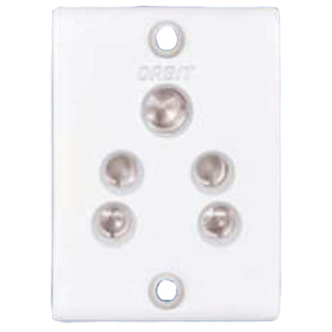 Orbit Vento Series 6A 2 In 1 Pin Socket White 1114 