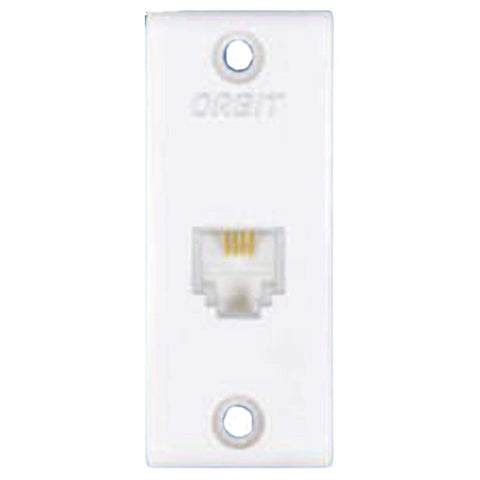 Orbit Vento Series Mini 2 Line Telephone Jack White 1116 