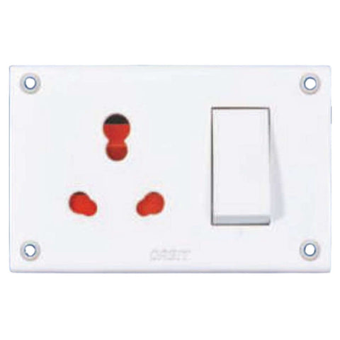 Orbit Vento Series 6/16A Switch Socket Combined With Safety Shutter 1126 