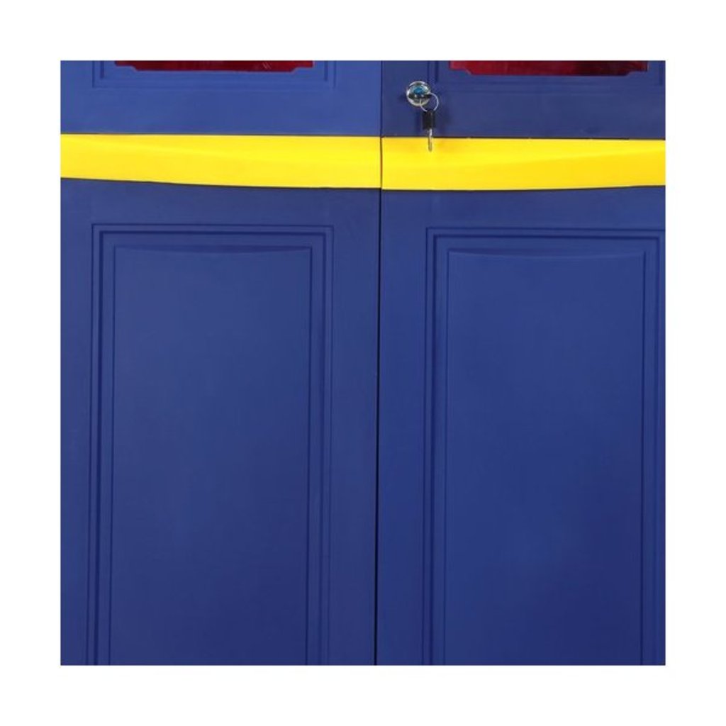 Nilkamal Freedom Big 2 (FB2) Plastic Storage Cabinet (Pepsi Blue, Bright Red & Yellow)