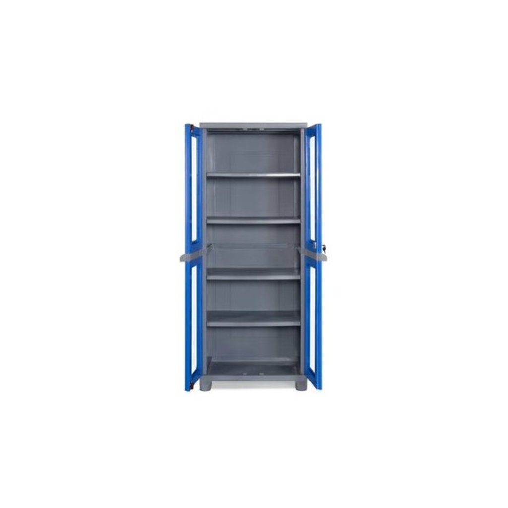 Nilkamal Freedom Big 3 (FB3) Plastic Storage Cabinet (Deep Blue & Grey)
