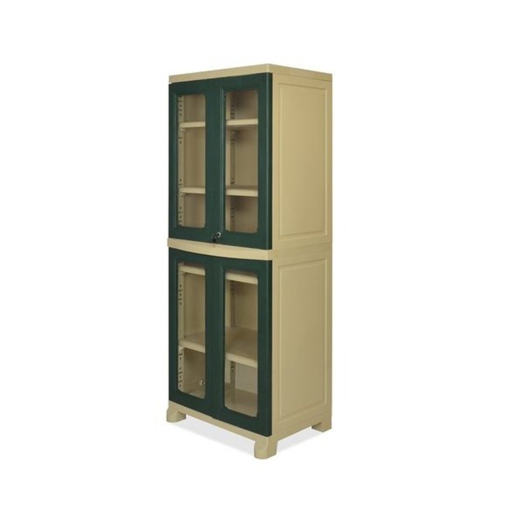 Nilkamal Freedom Big 3 (FB3) Plastic Storage Cabinet  (Olive Green & Pasta Green)