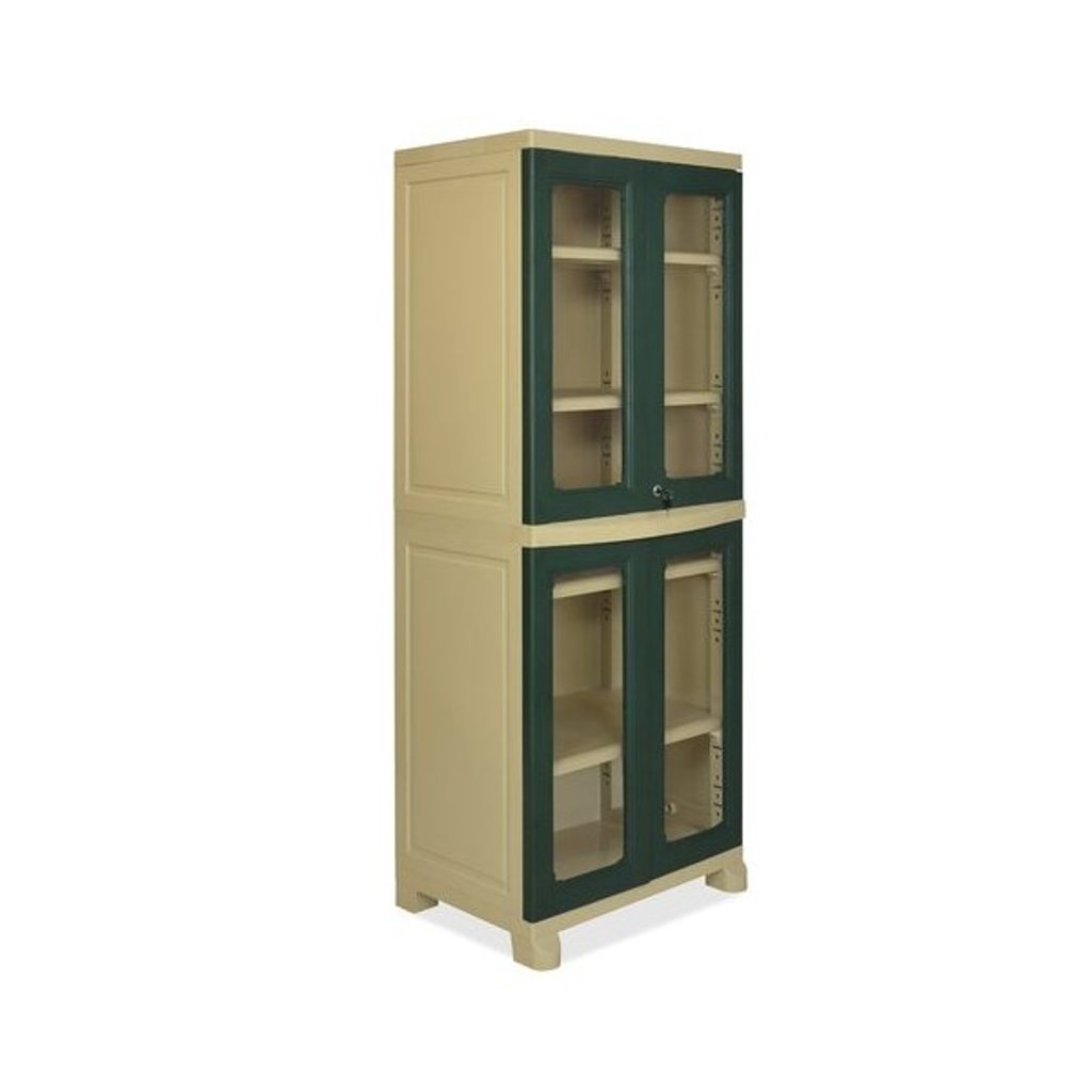 Nilkamal Freedom Big 3 (FB3) Plastic Storage Cabinet  (Olive Green & Pasta Green)