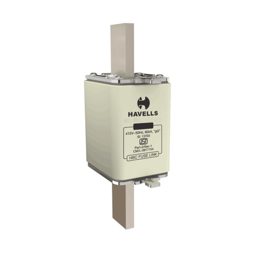 Havells Hibreak HBC Fuse Link (DIN Type) IS Size (00) 6A – 160A 415V 80kA
