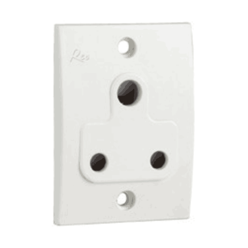 Havells Reo 6A 3 Pin Socket With Shutter - AHEKSWW063