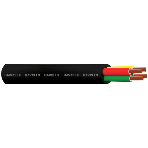 Havells 4 Core Round PVC insulated and FR PVC Round Sheathed Flexible Industrial Cables - 100 meters