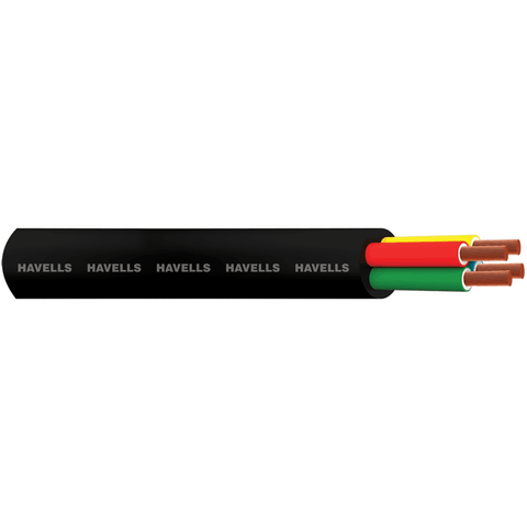 Havells 6 Core Round PVC insulated and FR PVC Round Sheathed Flexible Industrial Cables - 100 meters
